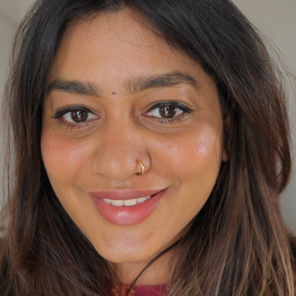 Stainless steel Nose ring | 18K Yellow Gold plated | Non Tarnish | 8 mm |