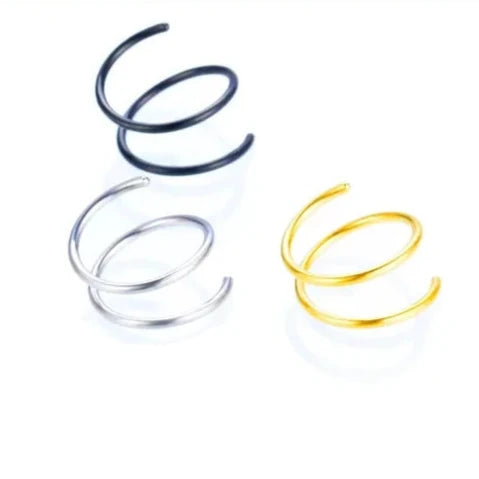 Double layered Gold Stainless Steel nosering