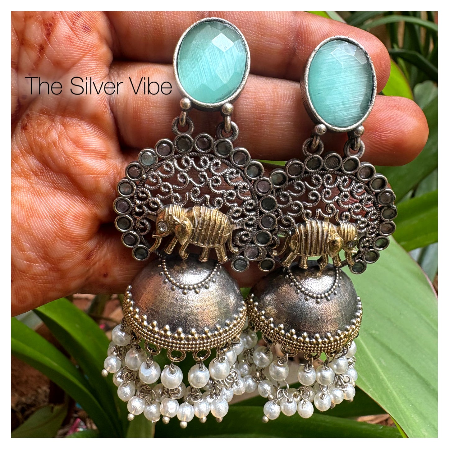 Elephant Pearl Jhumka TSV1050