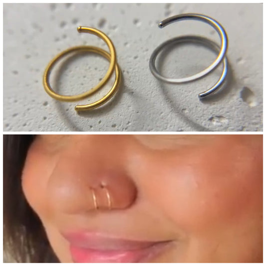 COMBO OF GOLD AND SILVER -DOUBLE LAYERED RINGS
