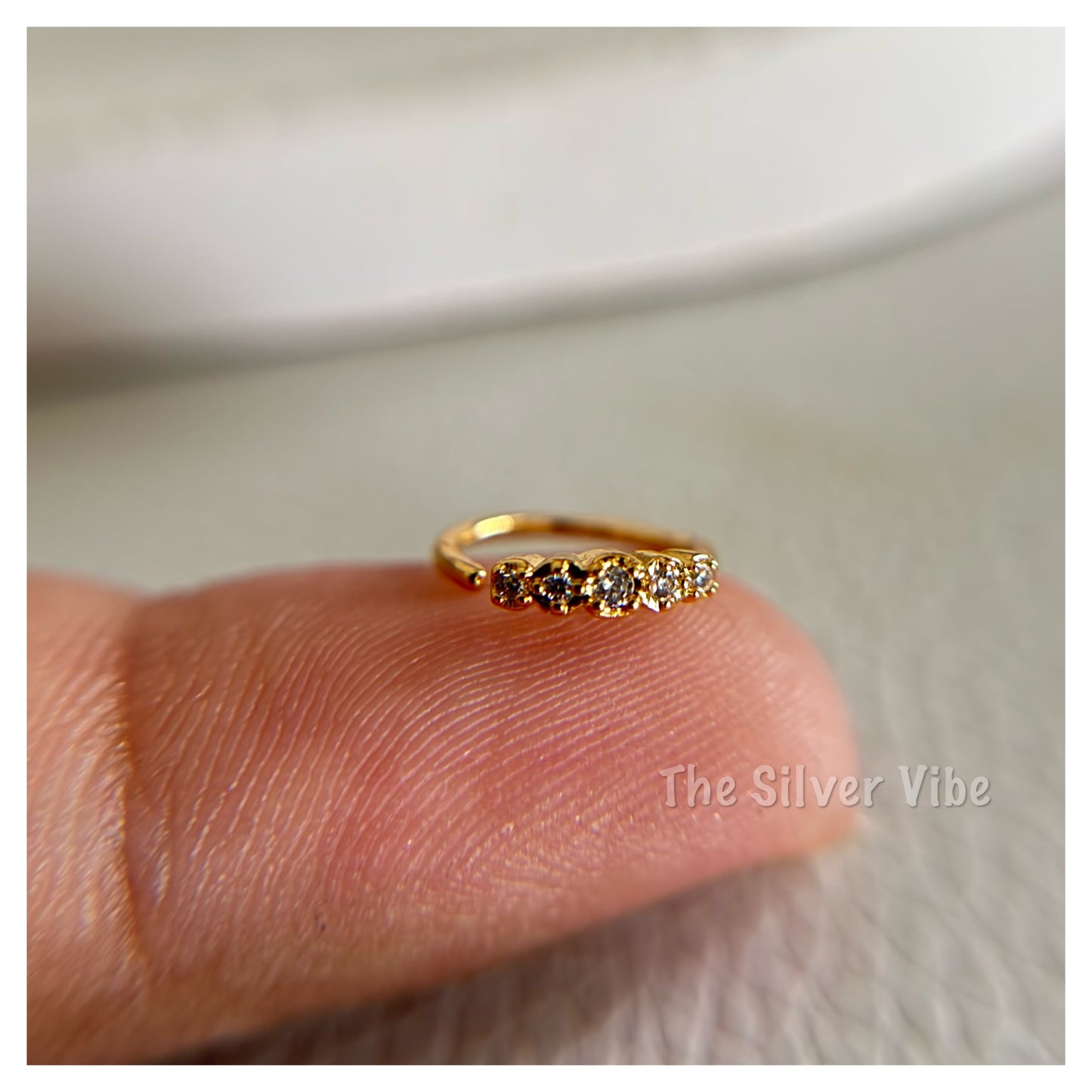 Glowbound Nosering -Antitarnish size adjustable ring