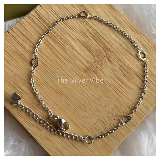 Love Stainless Steel Anklet - Single