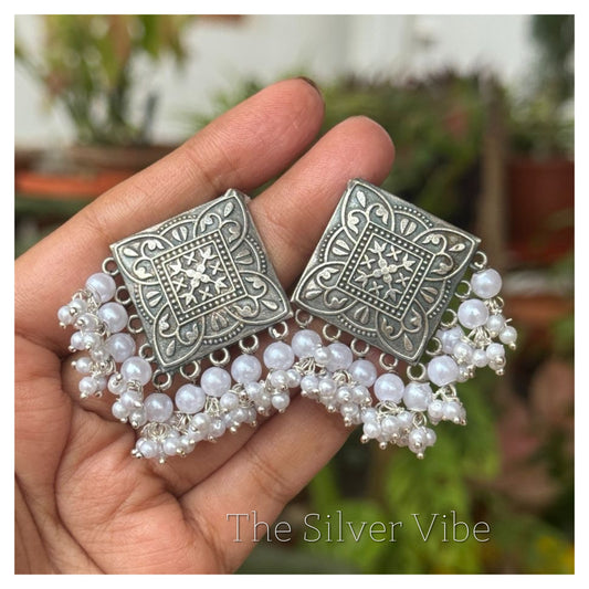 Black polished earrings TSV1166