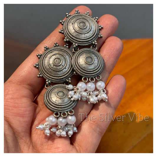 Black polished earrings TSV1165