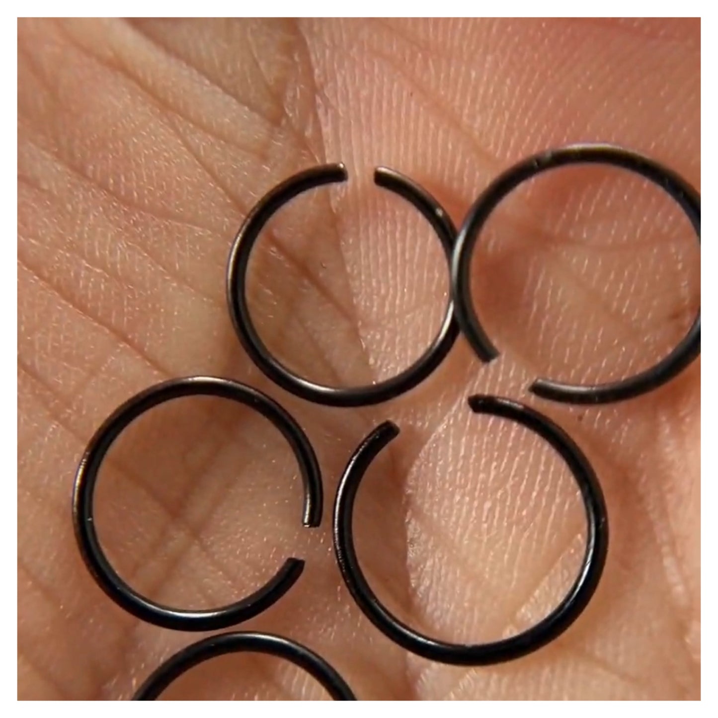 (Set of 3) Black stainless steel ring (anti-tarnish)(prebooking)