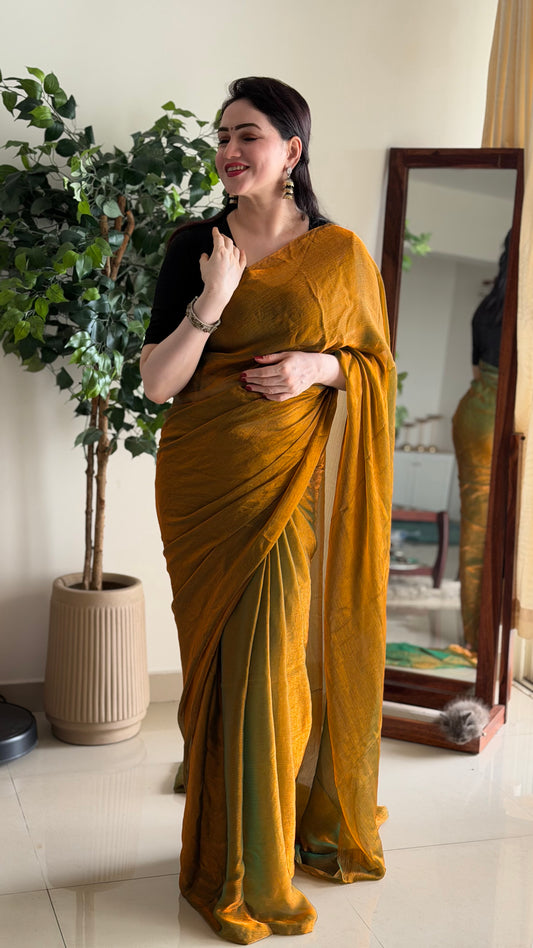 Gold Textured Saree