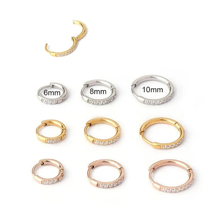 Multi stoned Stainless steel Nose ring | 18K Gold plated | Non Tarnish | Pre - booking