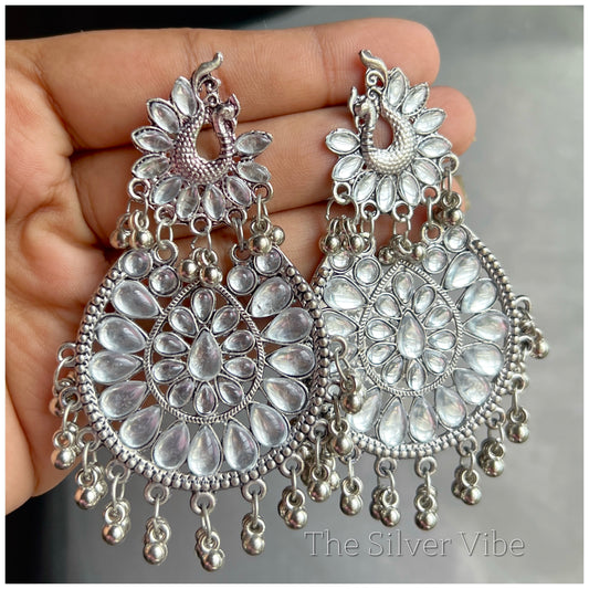 White stone earrings TSV737