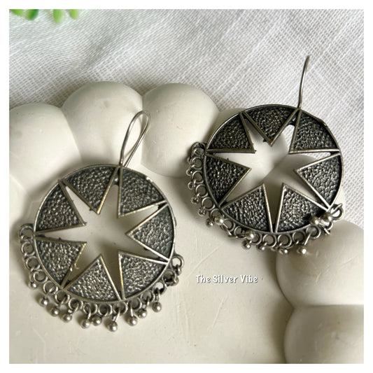 Black polished hook earrings TSV1186