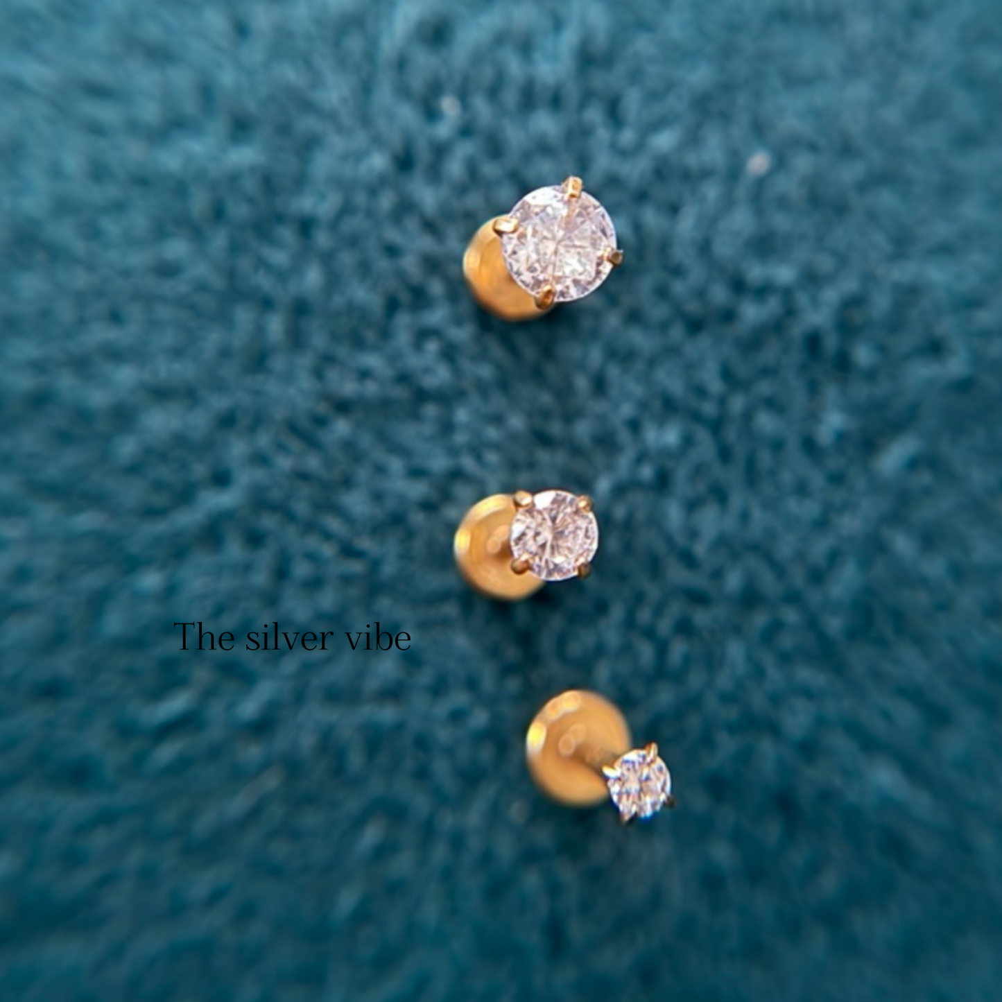 Solitaire Diamond alike Gold Nose pins | 2mm | 3 mm | 4mm | (Anti tarnish)(PRE-BOOKING)