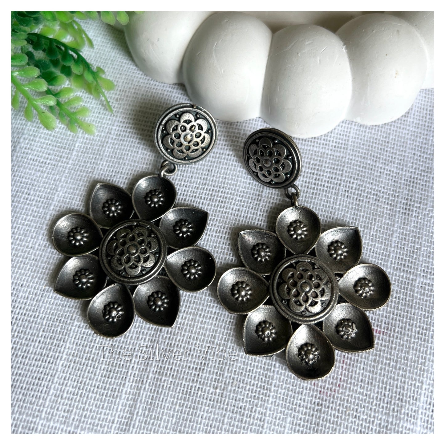 Floral Statement Dangle Earrings TSV1116