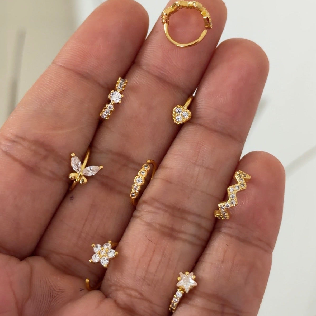 Glowbound Nosering -Antitarnish size adjustable ring