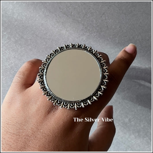 Oversized mirror size adjustable ring TSV634