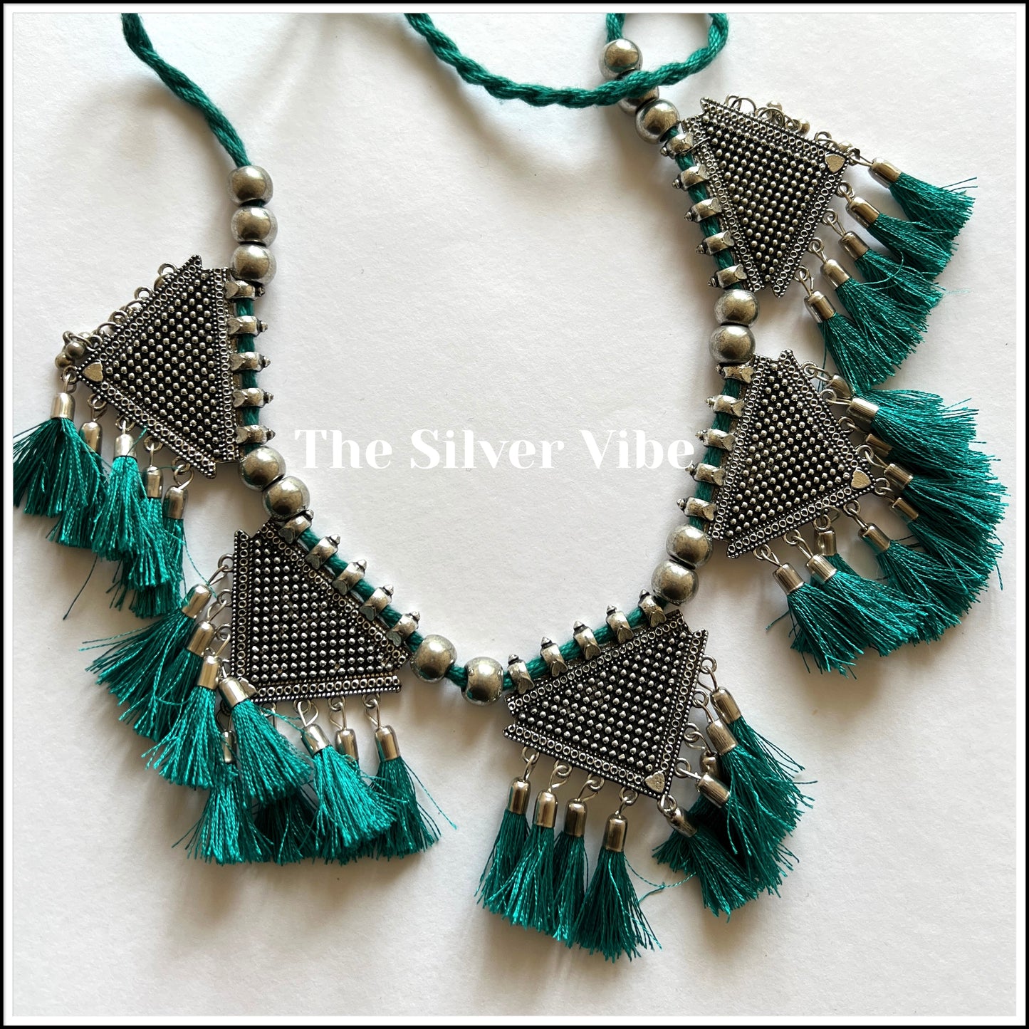 Turquoise bohemian choker TSV711