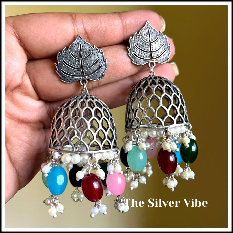 Silver Replica Multicoloured jumka TSV683