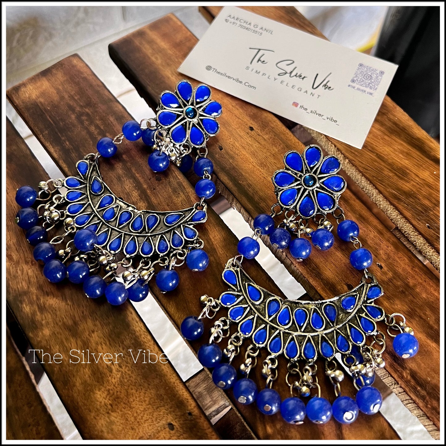 Blue stone premium earrings TSV681