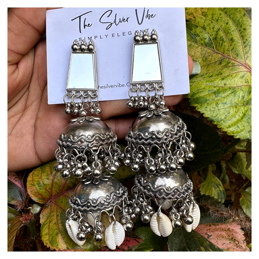 Tribal Shell Layered Jhumka TSV514