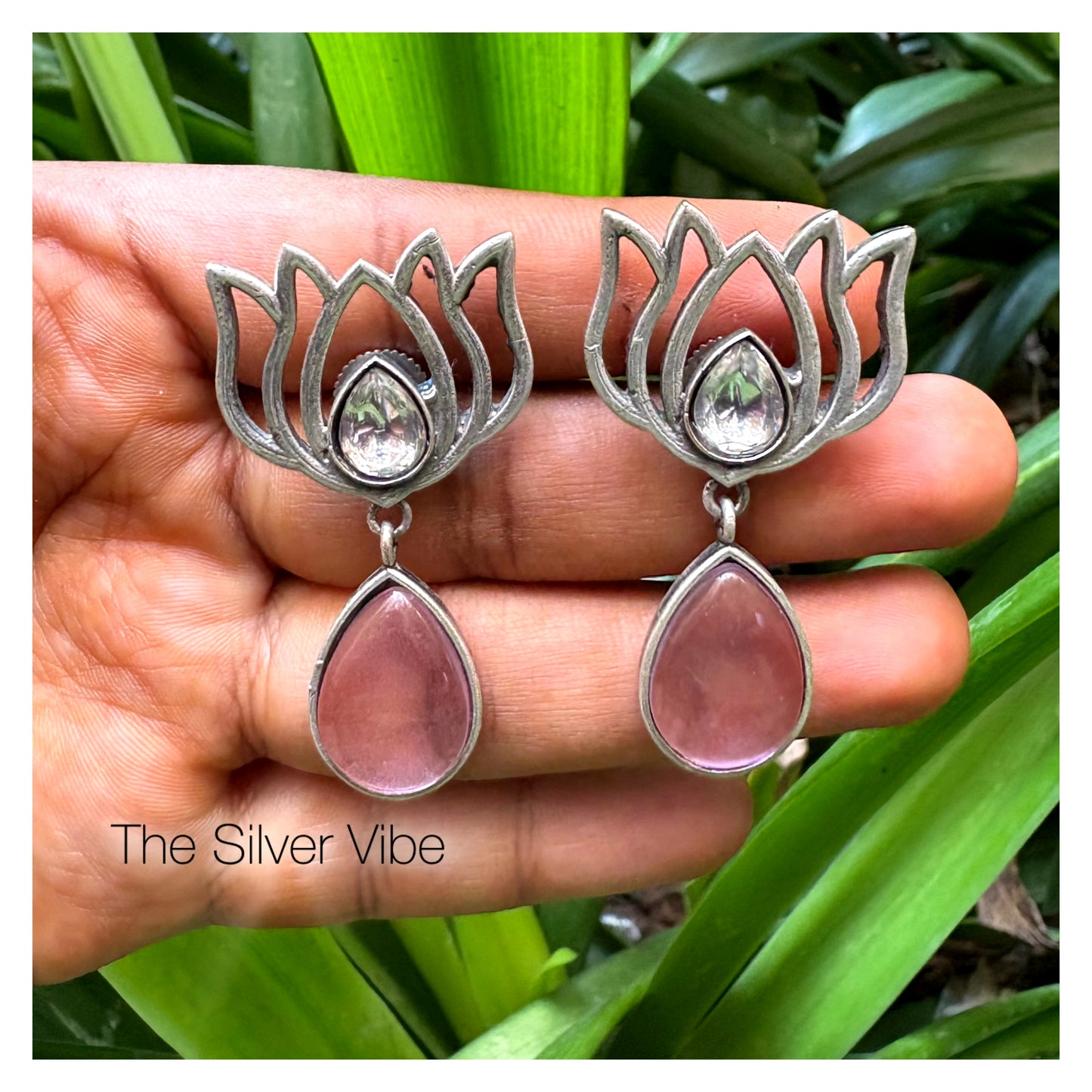 Lotus Bloom Drop Earrings TSV757
