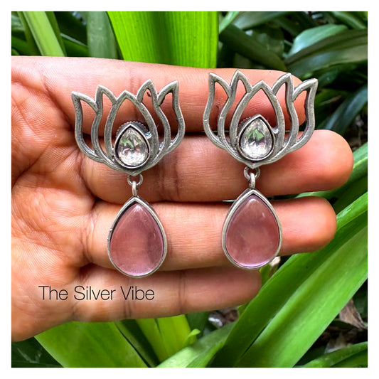 Lotus Bloom Drop Earrings TSV757