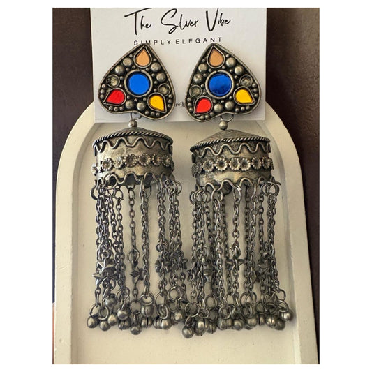 Color Pop Oxidised Earrings TSV551